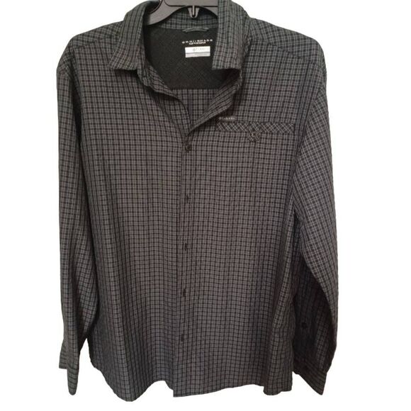 Columbia Other - Columbia Shirt Button Down Long Sleeve Color Black/Gray Size Large